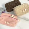 Lamb Hair Cosmetic Bag Plush Storage Cute Stationery Bag Pencil Case Large Capacity Travel Cosmetic Makeup Bag Accessories