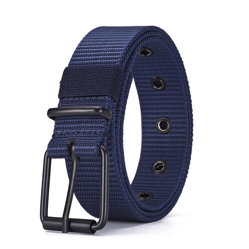 Casual Men'S Pin Buckle Canvas Belt Woven Nylon Outdoor Military Training Belt Unisex Belt