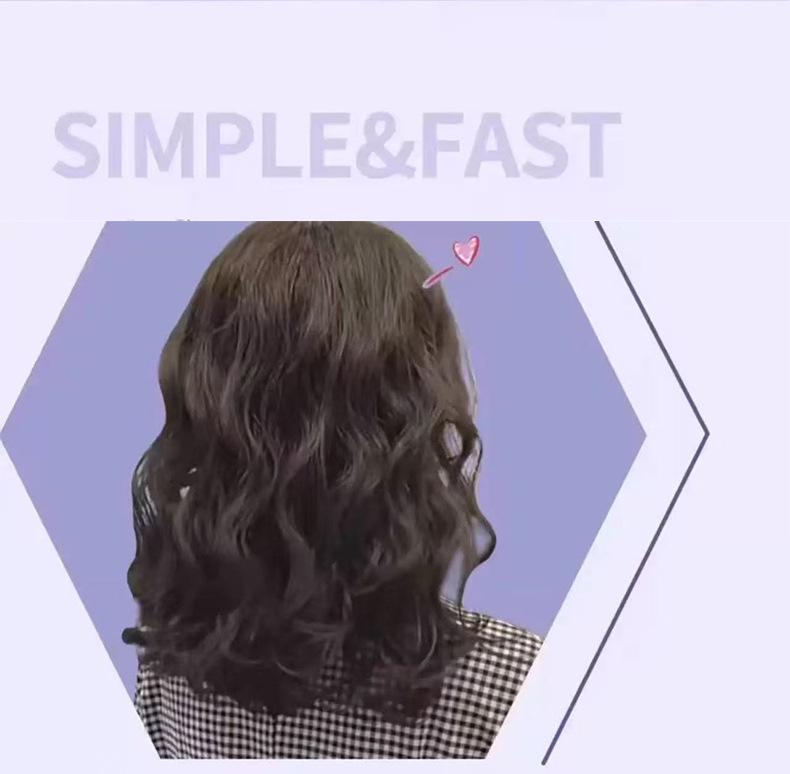French Water Wave Deep V Curling Iron - 32mm Egg Roll Design, Long-Lasting Style, Hair-Safe