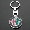 Zinc Alloy Key Ring Keychain Car Logo Accessories For Alfa Romeo Giulietta GT 159 147 156 Mito Brera Giulia F1 Stelvio Volante TM4