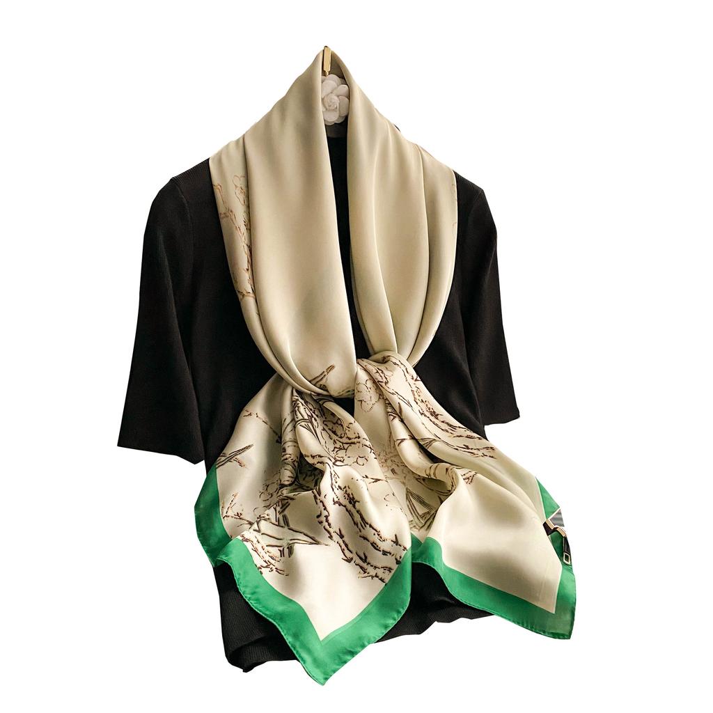 High-quality Luxurious Silk Scarves Headband Scarfs Neck Scarf For Women Chain Silk Scarf Women's Decorative Shawl