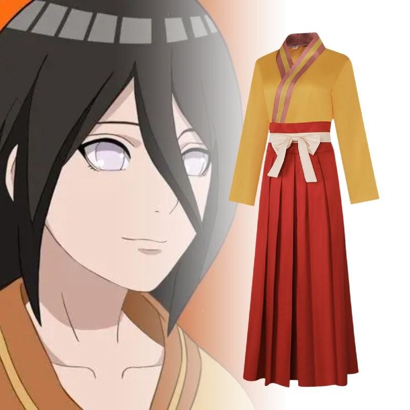 Naruto Hyuuga Hanabi Ladies Role Play Costume Suit Cosplay Clothes Set Dresses