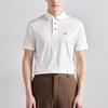 Emporio Armani Solid Color Embroidered Polo Shirt Men Tops White EM001704AF10017M0131