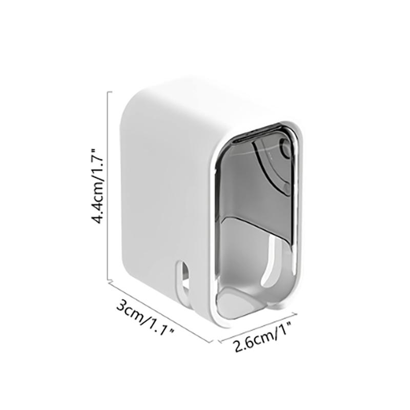 Dustproof Wall Mounted Toothbrush Holder With Cover Self Adhesive Toothbrush Storage Organizer For Shower Bathroom