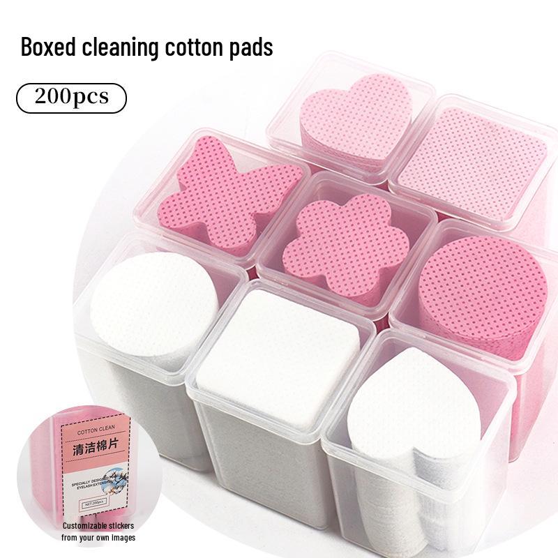 200 Stuks Non-Woven Wimperverlenging Lijmdoekjes - Pluisvrije Katoenen Reinigingspads