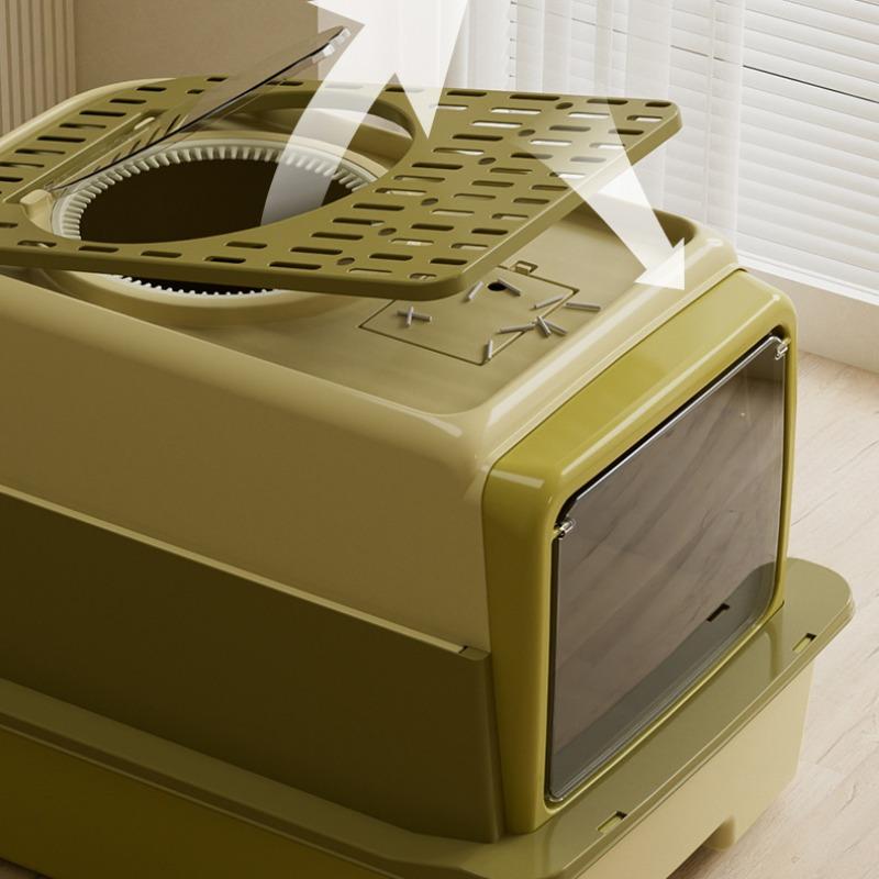 Extra Large Cat Litter Box, Cat Toilet, Splash Proof Drawer Style Pet Toilet Indoor or Outdoor