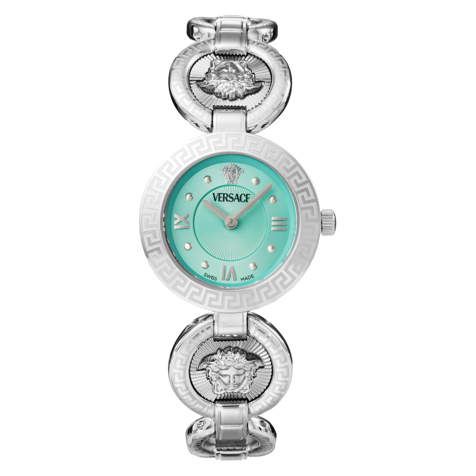 

Casual Watch Greca Jewel VEWCA0324 Silver [Versace] Women s [Used] синій