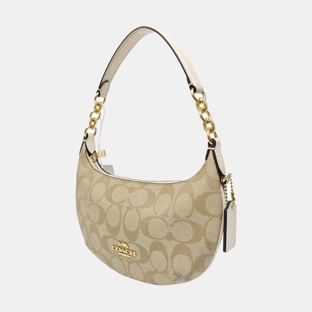[Tweedehands] Payton 21 Klassieke Monogram Ritssluiting PVC Leer Halve Maan Schoudertas - Uitstekend #DDBKMQ