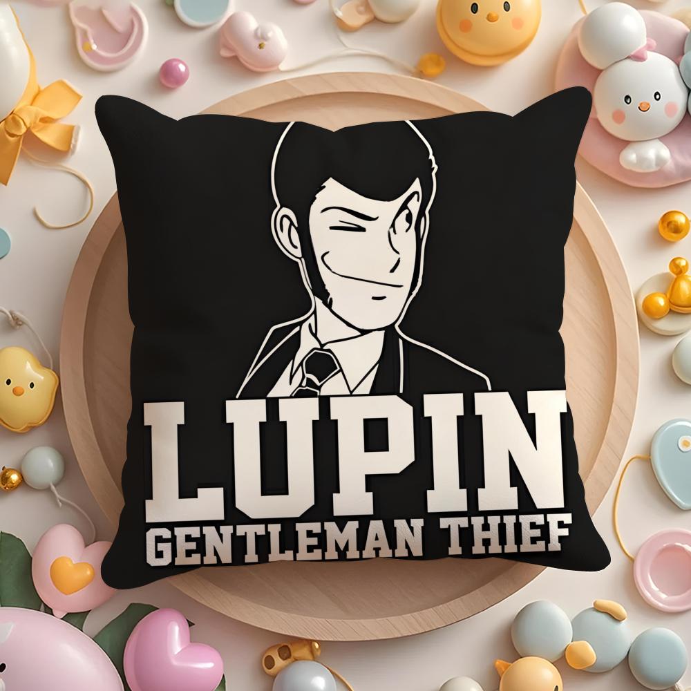 Lupin the anime T-Third Cushion Cover Home & Car Multi-Scene Pillow Cover - Reversible, Soft & Durable for Daily Use