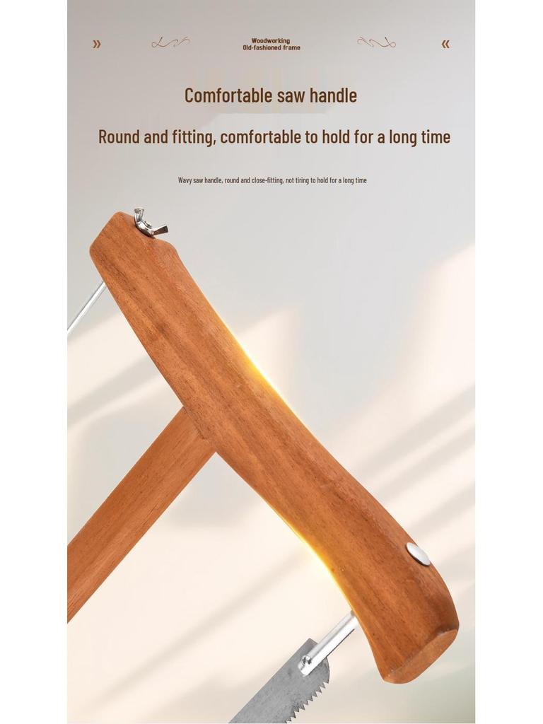 Bamboo Craftsman's Traditional Woodworking Tools Set: Fine-tooth Hand Saw & Sharp Frame Saw