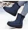 Hochwertige Warme Pelz Damen Winterstiefel Dicke Sohle Lässig Outdoor Baumwollschuhe Kältebeständig Keilabsatz Schuhe für Damen