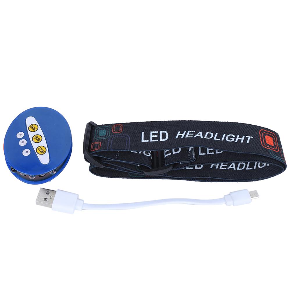 Sensing Hat Light Head Light USB Rechargeable Clip LED Hat Light for FishingBlue