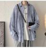 Men's Tie-Dye Long-Sleeve Floral Shirt - Trendy Hong Kong Style, Loose Fit, Casual Punk Fashion for Autumn