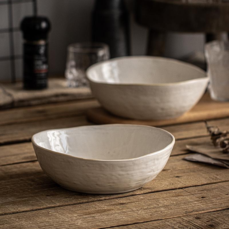 Yuanbao-Schale, kreative Keramik-Suppenschale, Haushalts-Reisschale, Retro-Salatschale, Geschirr, Retro-Windschale, japanische Nudelschale