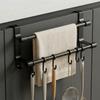 Space-Saving Double Rod Towel Rack Punch-Free Bath Towel Organizer  Toilet Storage