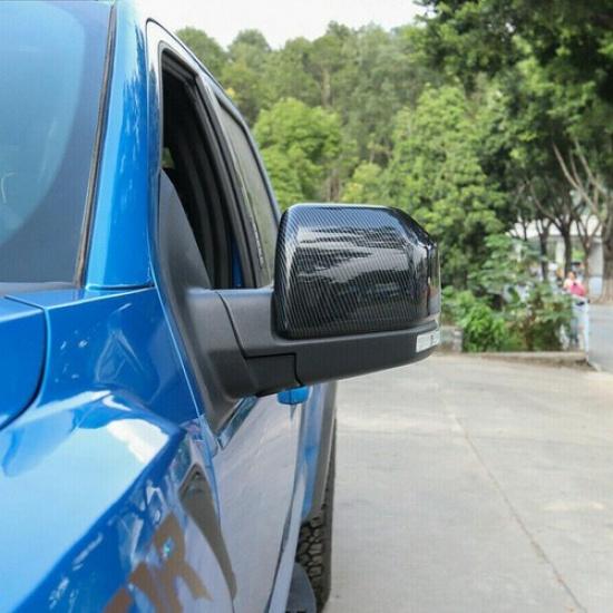 Car Rearview Mirror Cover Trim For Ford F150 2015- Accessories Carbon Fiber