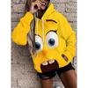 Autumn Winter Creative Colorful Animals 3D Digital Printed Women's Loose Fitting Pullover Hoodies Fashionable Long Sleeved Hoodies