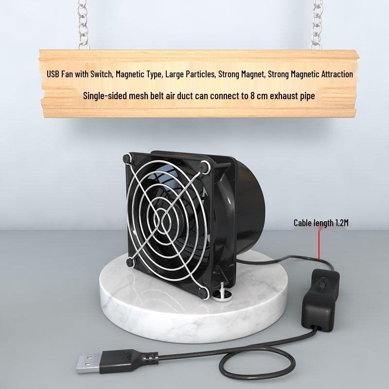 Soldering Smoke Extractor - 8cm USB 5V Exhaust Fan for Soldering Iron