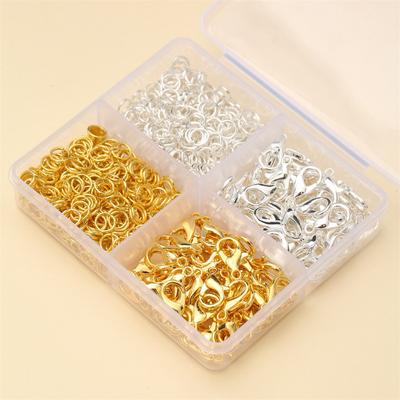 601Pcs/Set Lobster Clasps Hooks Connectors Jump Rings For Bracelet Necklace Chain DIY Jewelry Making Findings