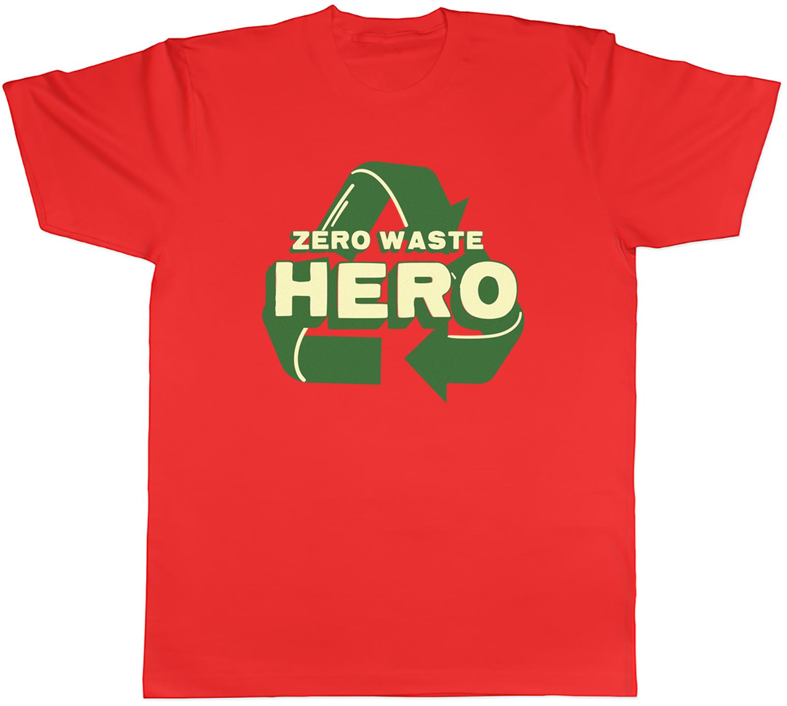 Zero Waste Hero Mens TShirt Eco Friendly Recycle Reuse Tee Gift S