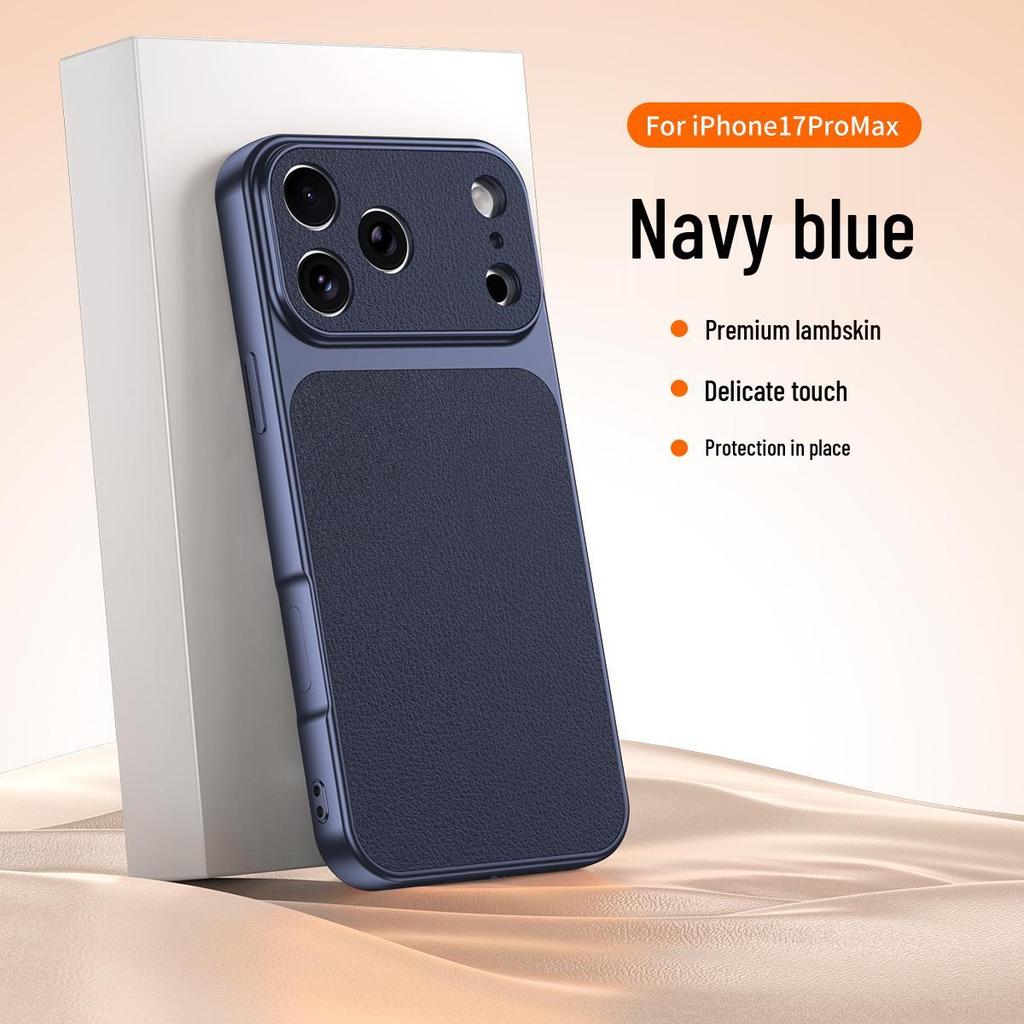 Full Coverage Lambskin Silicone Case for iPhone 15/16 Pro Max - Skin-like Feel, Protective