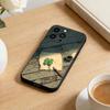 Four-leaf Clover Phone Case For iPhone 16,15,14,13,12,17,Pro Max,Plus Silicone Black Case