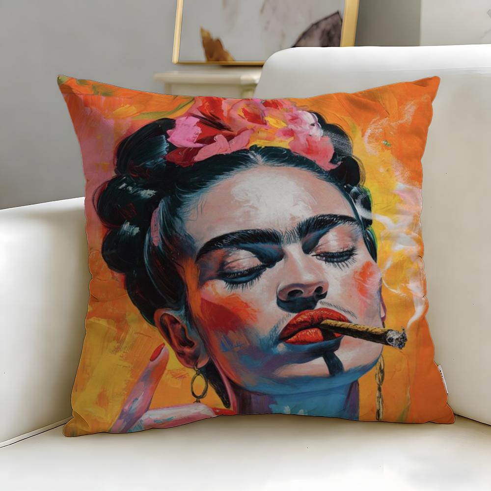 Klasická umělkyně Frida Kahlo Povlak na polštář Měkký a snadno omyvatelný Povlak na polštář – Všestranný pro pohovku, postel, cestování a kancelář