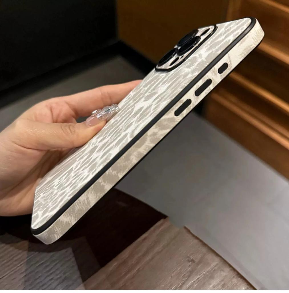 Luxury Leather Colorful Leopard Pattern Phone Case for iPhone 16 15 14 Plus 13 12 11 Pro Max Soft Bumper Matte Shockproof Cover