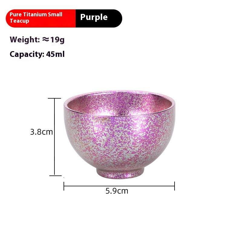 Pure Titanium Small Tea Cup Coffee For Outdoor Portable Camping Coffee And Tea Tableware Brewing Hiking Tea Cup Teapot