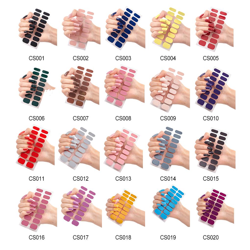 Nail Stickers Long-lasting And Fashionable Nail Art Deco Safe PVC Stickers For Nails Nail Wraps Simple And Easy, CS025