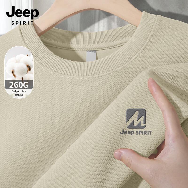 JEEP SPIRIT Men's Casual Logo Crewneck Sweatshirt