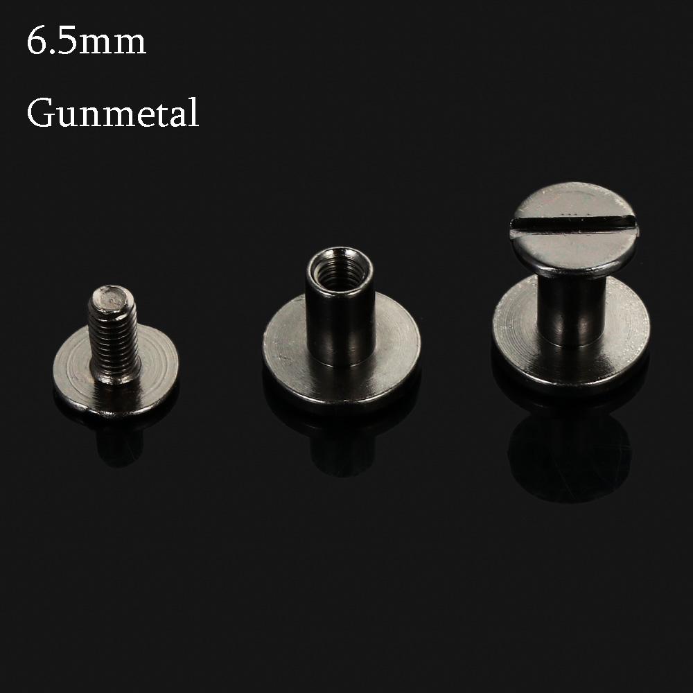 DIY 10 pcs 5/6.5/8mm DIY Clothes/Bag/Shoes Cloth Button Leather Craft Strap Rivets Screw Solid Nail Bolt Round Head Screws