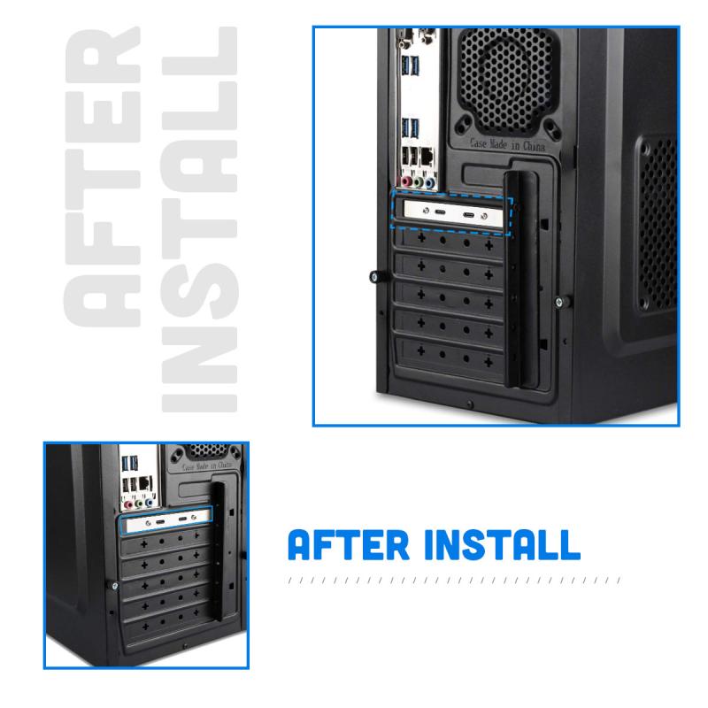 1 Stück Typ-E auf USB-C Typ C Buchse Verlängerungskabel mit Panel-Montageschraube 30/50cm USB 3.2 Frontpanel-Header