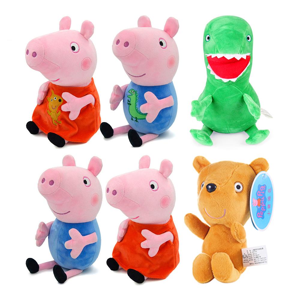 Peppa Pig Plush Toys Cute George Eddie Bear Mr Dinosaur Cartoon Anime Figure 19CM Stuffed Plush Toys Children Birthday Gift