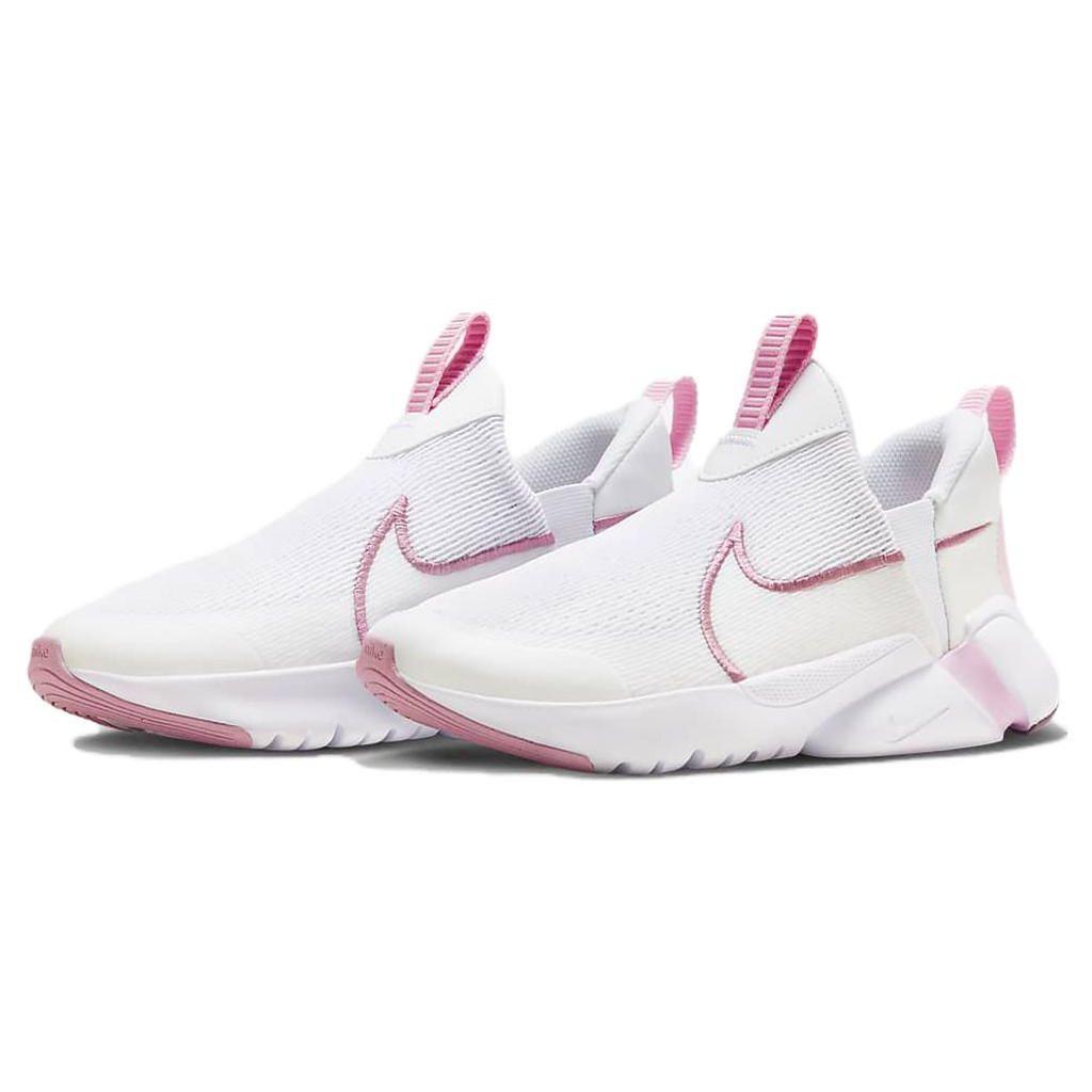 Nike Flex Plus Comfortable Fit Mesh Durable Breathable Support Low Top Running Shoes Kids Running Shoes White Pink DV8999-100
