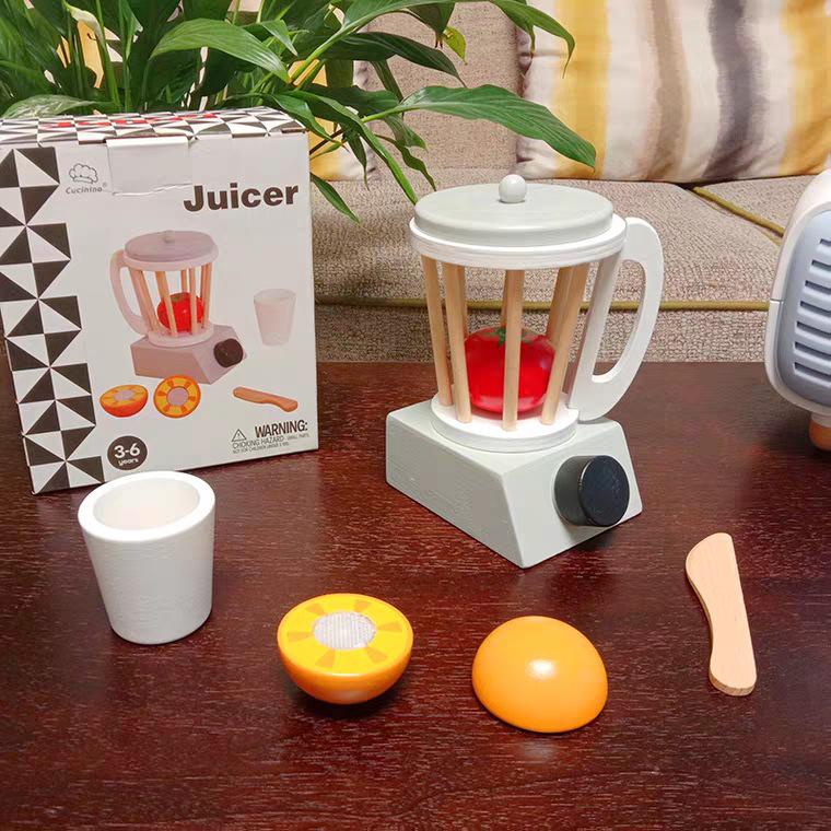 Kids' Wooden Kitchen Pretend Play Set with Oven, Toaster & Waffle Toys