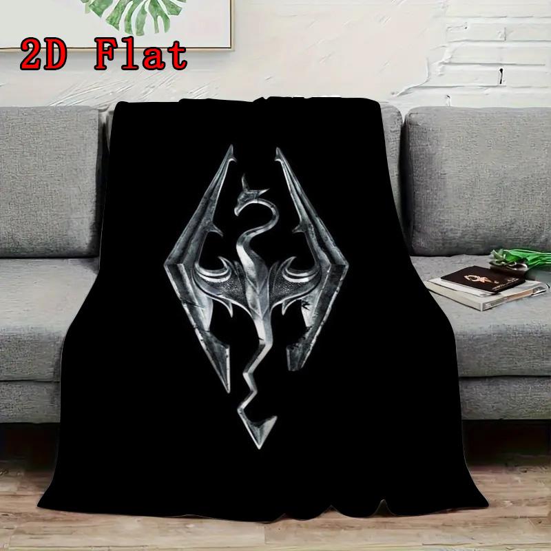 The Elder Scrolls 2D Flat Pattern Flannel Blanket High quality All Seasons Warmth and Comfort Perfect for Christmas Gifts.PMT0914076