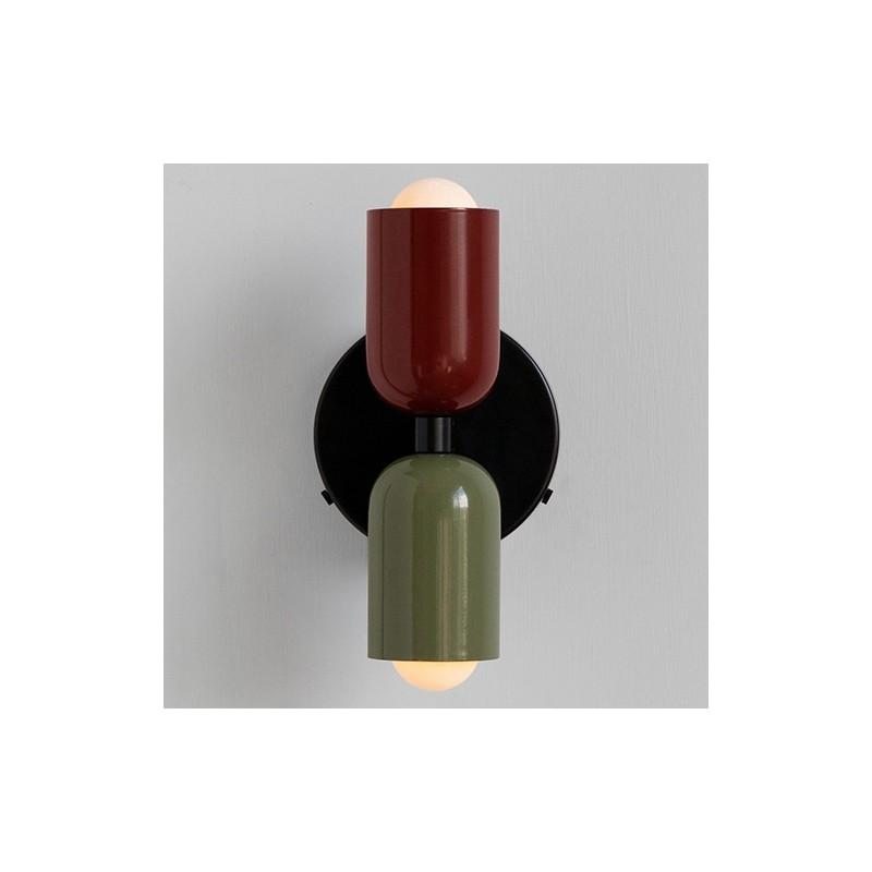 Retro Iron Wall Light With Dual Heads For Home Interior And Bedroom Use
