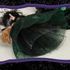 Halloween Witch Tree Topper Decoration Witch Holding Broom Ornament Witch with Mesh Spider