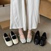 Flat-bottomed French Mary Jane single shoes women's shoes 2025 spring and autumn new summer silver small fragrant soft-soled ladyshoes women