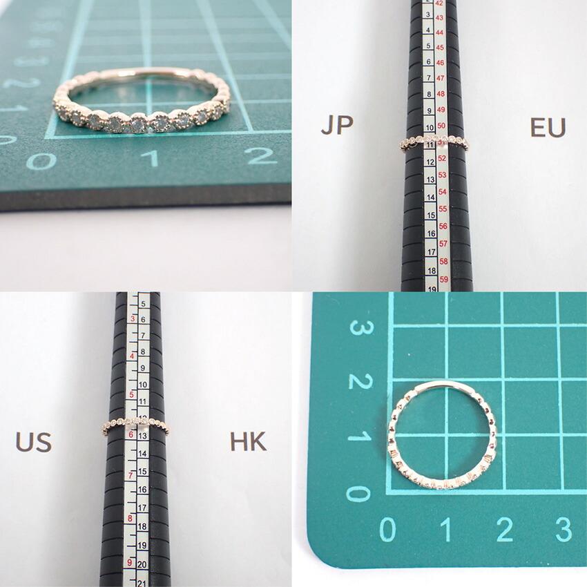 [Pre-owned] Agete K18PG Diamond 0.05ct Ring / Size 11 / J92-7