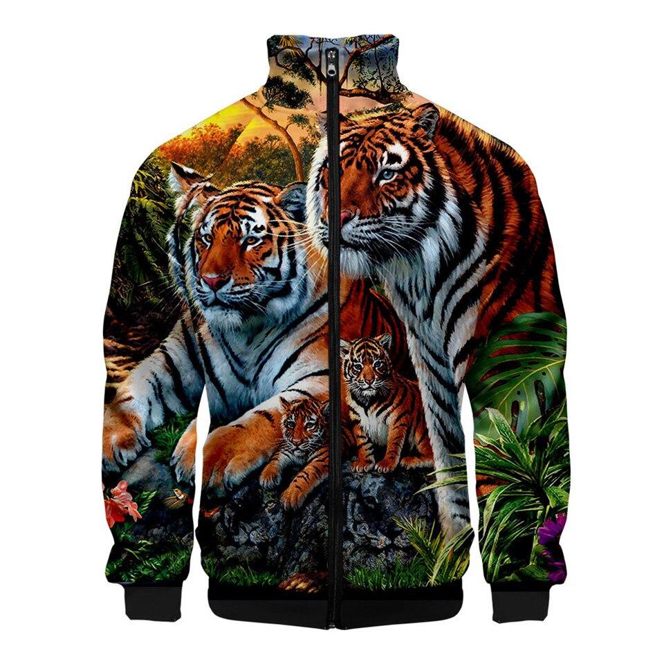 Mantel Hewan Harimau Hoodie Cetak Mode Kostum Cosplay Harajuku Jaket Anime Goku Kaus Pria