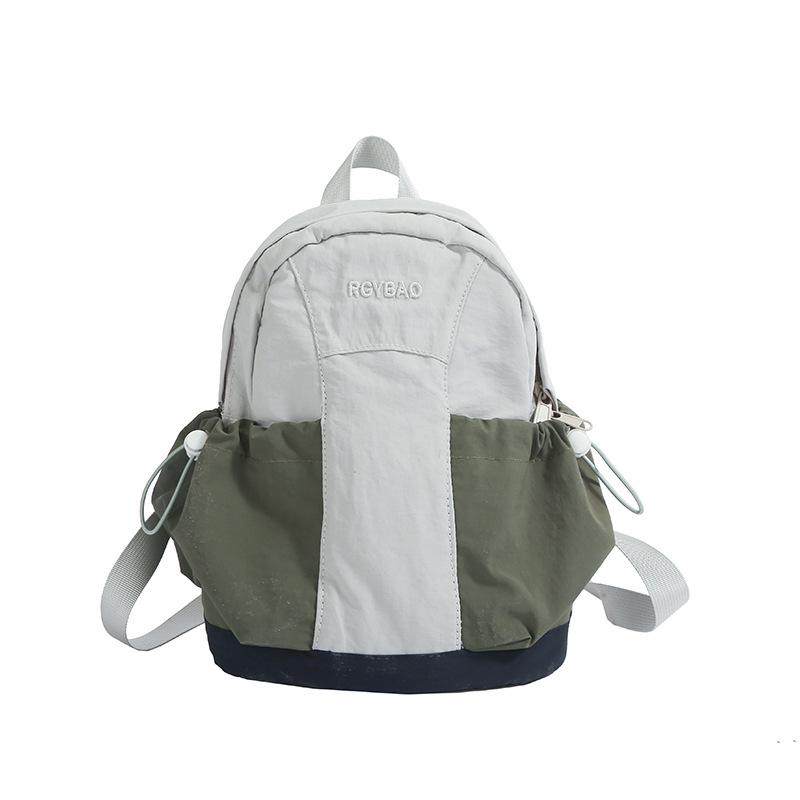 Schoolbag New Girls Backpacking Travel Lightweight High-value Versatile Backpack Advanced Sense Contrasting Color Splicing Fresh Small School Bag