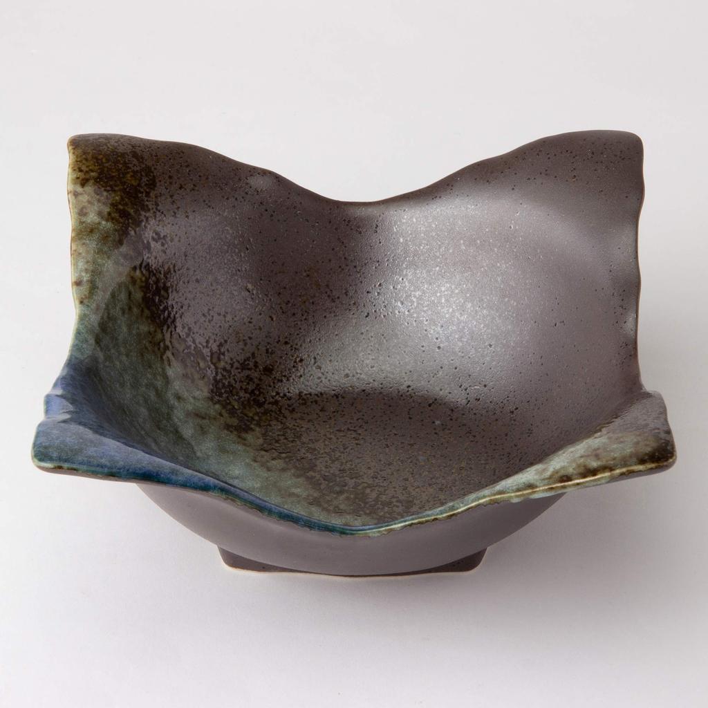 Mino Ware Tsukiakari Square Bowl K80125