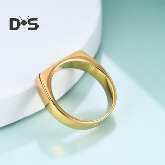 Vintage-Unisex-Ring, reine Farbe, polierter Titanstahl, flache Oberfläche, einfacher Stil, Glanz, mehrere Größen, rostfrei, leichter Fingerschmuck