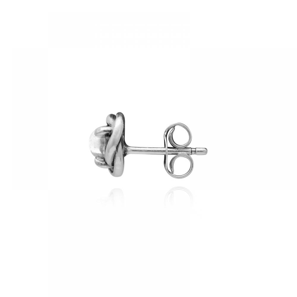 Pandora 292335c01 Moment April Birthstone Clear Eternity Circle Stud Silver Earrings