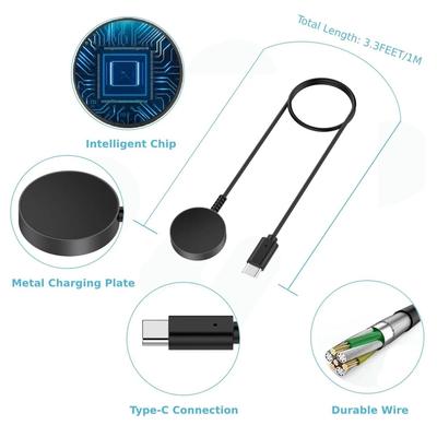 Chargeur Pour Samsung Galaxy Watch Ultra 47mm/Watch 7 40mm 44mm/Watch 6 Classic 43mm/Watch 5 Pro Câble de Charge Station d'Accueil de Charge