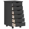 Schreibtisch und Rollcontainer Set MOSS 2 Stück Grau