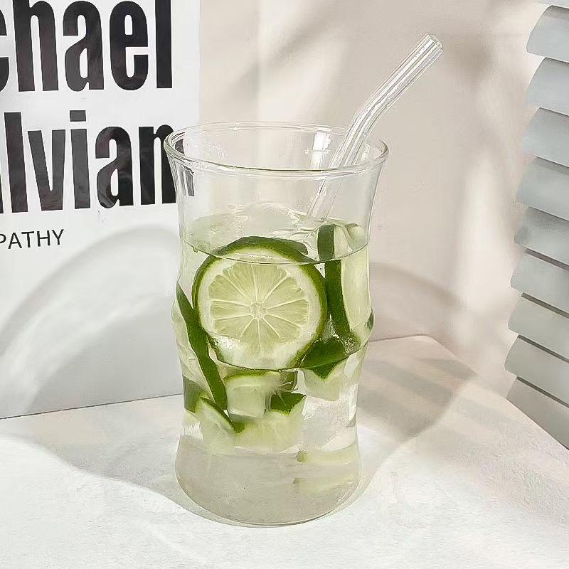 Cute China Panda Glass Creative Tea Bottle Single Transparent Coffee Cup Juice Panda Breakfast Milk Cup Glassware for Drinking