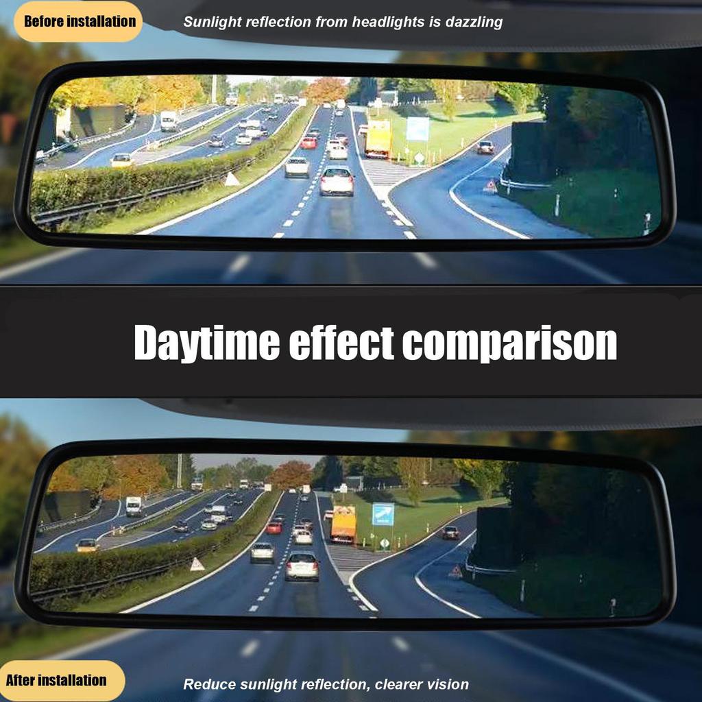 Car Rearview Mirror Anti Glare Film Vehicle Rearview Reflective-proof Protector Protective Vehicle Rear View Film for Safe